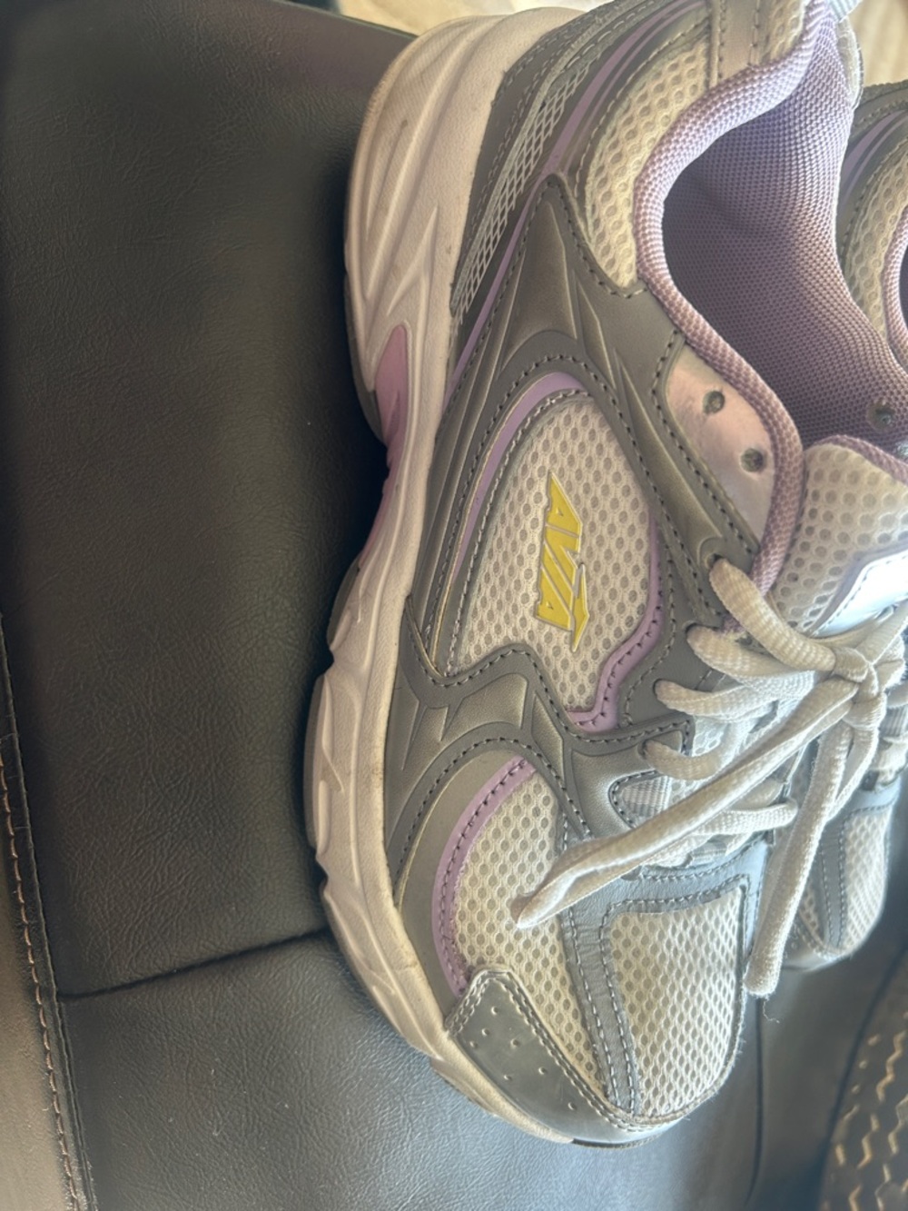 Avia Gray and Lavender Women's Running Shoe